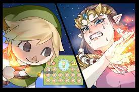 むらびとに何十回もディンの炎をしまわれるゼルダ様 わさび ゼルダ ゲームアート 面白いイラスト