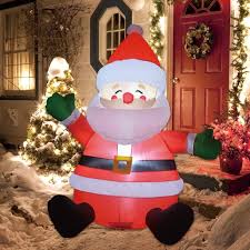 Plus, decorated outdoor christmas trees, pathway lights and more. Goosh 5 Ft Christmas Inflatable Santa Claus Led Lights Indoor Outdoor Yard Lawn Decoration Cute Fun Xmas Holiday Blow Up Party Display Walmart Com Walmart Com