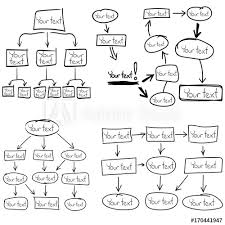 Hand Drawn Blank Hierarchy Diagram Flow Chart Vector Buy
