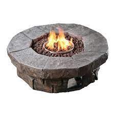 Maybe you would like to learn more about one of these? Peaktop 37 01 In X 37 01 In Round Stone Look Outdoor Propane Gas Fire Pit Hf11802aa The Home Depot