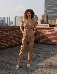 Alana Faux Leather Jumpsuit Bcbgmaxazria