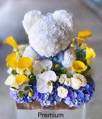 Teddy bear made of real flowers. Rose Teddy Bear In A Garden By Andes Florist