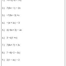 Each group works together to solve the math problems in the worksheet. Simplifying Expressions Using Distributive Property