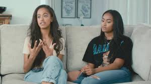Sasha looks like her mom and malia looks like her father ️ ️. Malia And Sasha Obama Express Pride For Mom Michelle In Rare On Camera Appearance In Becoming Doc Entertainment Tonight