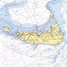 Massachusetts Nantucket Nautical Chart Decor