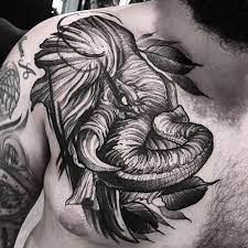 Badass Elephant Chest Tattoo For Men Best Elephant Tattoos Cute Elephant Tattoo Designs And C Animal Tattoos For Men Elephant Tattoos Elephant Tattoo Design