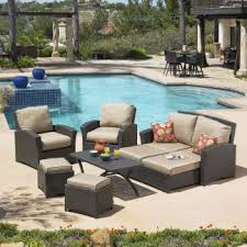 Santa Fe 6 Piece Patio Deep Seating Set By Mission Hills Costco Patio Furniture Patio Patio Seating