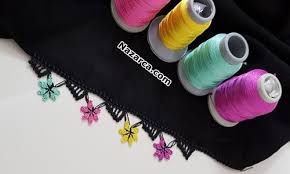 Pantolonun kenarındaki renk kartelası bir noktada sana yardımcı olur ama o da nereye kadar. Siyah Tulbente Deryanin Cicekleri Tig Oyasi Yapilisi Nazarca Com