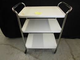 Slatted shelf at the bottom offers the storage of. Vintage Metal Kitchen Cart September Estate Sale 2 K Bid