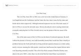 civil war essay international