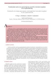 Here are some of the most common signs of cancer in dogs and the types of cancer that cause them. Pdf Feminization And Severe Pancytopenia Caused By Testicular Neoplasia In A Cryptorchid Dog
