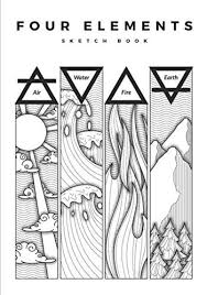 Four Elements Sketch Book 7 X 10 For Sketching Doodling Drawing By Kinse Graphics Elements Tattoo Sketch Book Four Elements Tattoo