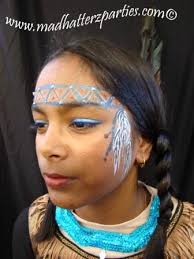 Das gesicht und der hals werden mit einem schwämmchen in einem rötlichen farbton grundiert. Mad Hatterz Parties Face Painting Body Art Adelaide Events Indianer Schminken Kinder Schminken Indianer Schminken Kind