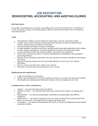 Job description duties and responsibilities: Bookkeeping Accounting And Auditing Clerk Job Description Template By Business In A Box