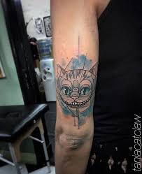Among all the cats that shifted from literature to a cinema and then into the fine art, the cheshire cat is one of the most. Sketch Work Cheshire Cat Tattoo On The Back Of The Left