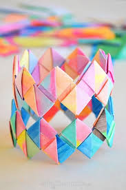 How To Make Folded Paper Bracelets Picklebums Paper Bracelet Diy And Crafts Sewing Crafts