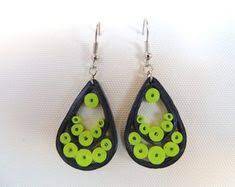 Articulos Similares A Pendientes De Quilling Moho Amarillo Anaranjado Para El Otono Hallazgos Grand Paper Quilling Earrings Quilled Jewellery Paper Earrings