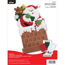 Bucilla Seasonal Felt Home Decor Door Wall Hanging Kits Down The Chimney