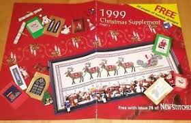 details about mary hickmott santas sleigh advent calendar cross stitch chart from magazine