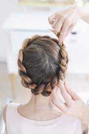 Black Tie Wedding Hairstyle Crown Braid Tutorial Braided Crown Hairstyles Braid Crown Tutorial Kids Braided Hairstyles