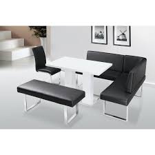 Enjoy free delivery on thousands of kitchen corner benches: Heartlands Furniture Liberty Bench Corner With Back Black Pu Chrome Benches Dining Room