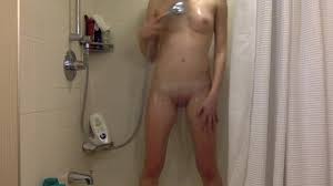 Teen shower masturbation - young girl plays with herself in the shower