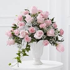 Sympathy flowers are a sweet and tasteful way of showing compassion and support for someone who has lost a loved one. Deepest Sympathy Arrangement Funeral Flower Arrangements Flower Arrangements Carnation Wedding Flowers