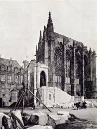 Black And White Drawing By T S Boys Of La Sainte Chapelle In Paris Undergoing Restorasion A Paris Architecture Drawings Architecture Drawing
