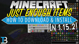 How To Download Install Just Enough Items In Minecraft 1 15 2 Youtube