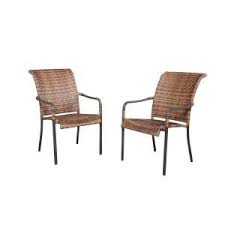 Around Firepit Hampton Bay Manila Bay Woven Patio Stack Chair 156 014 Chr At The Home Depot Tablet Patio Chairs Outdoor Dining Chairs Outdoor Patio Chairs