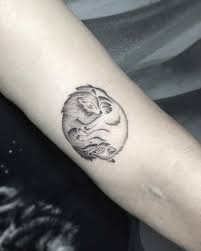 A beautiful heart shaped yin yang symbol design reminds us of true. Yin Yang Wolf Tattoo C Tattoo Studio Luna Nuova Tattoo Studio Wolf Tattoos Wolf Tattoos For Women Simple Wolf Tattoo