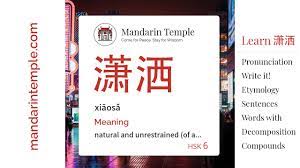 潇洒xiāosǎ - English Meaning | HSK 6 | Mandarin Temple