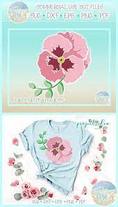 Pansy Flower Svg Files For Cricut Silhouette Dxf Eps Pdf Png Etsy Flower Svg Pansies Flowers Flower Svg Files