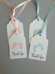 Pinterest Footprints Baby Shower Baby Shower Tags Baby Shower Favors