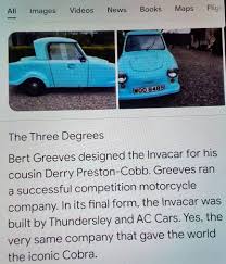 Image result for Invalid Cars Blue 1970 AC Cars