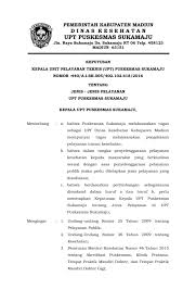 Contoh Sk Jenis Pelayanan Di Puskesmas