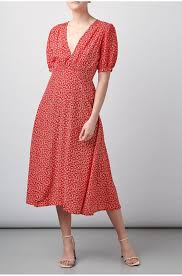 Du får faithfull the brand. Trilogy Stores Sonja Midi Dress In Maddy Vintage Red