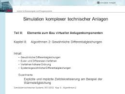 Bzw der fehlerterm ist doch. Simulation Komplexer Technischer Anlagen Ppt Video Online Herunterladen