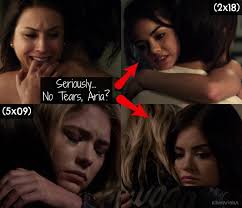 Have your ever noticed how unsympathetic Aria can be? I was went back to  watch (2x18) "A Kiss before Lying" and noticed how in...