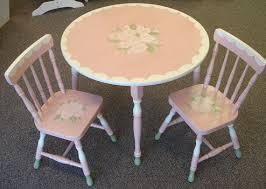 Shabby Chic Rose Table And Chair Set By Bloomcreativestudio Hand Painted Table Chair Set Table And Chairs