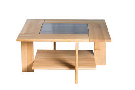 Bridgeport designs rustic oak square tray coffee table with shelf. Amazon Brand Alkove Hayes Square Solid Wood Coffee Table With 1 Shelf 90 X 90 X 45cm Glass Wild Oak Buy Online In Grenada At Grenada Desertcart Com Productid 106524442