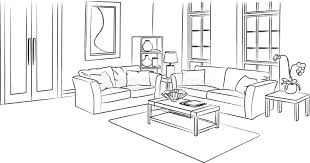Find images of empty room. House Living Room Clipart Black And White Novocom Top