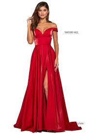 2020 Sherri Hill Kirmizi Abiye Elbise Modelleri Kirmizi Uzun Straplez Derin Yirtmacli Kiyafet Kombinleri Elbise Elbise Modelleri The Dress