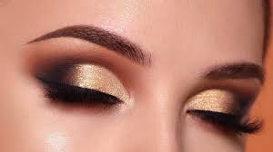 Glam Gold Smokey Eye Makeup Tutorial Morphe 35o2 Palette Smokey Eye Makeup Golden Eye Makeup Gold Smokey Eye