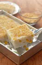 Maja Blanca Made With Coconut Milk Sweet Corn Kernels And Toasted Coconut Rich And Creamy This Coc Desserts Filipino Food Dessert Cooking With Coconut Milk