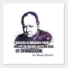 Winston Churchill Winston Churchill Quote Affiche Et Impression D Art Teepublic Fr