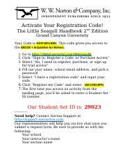 Gcu Code Instructions Litsea2 Brody Docx Activate Your Registration Code The Little Seagull Handbook 2nd Edition Grand Canyon University Your Code Course Hero