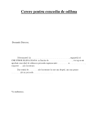 Zilele de concediu pentru angajatii concediul de odihna se calculeaza in functie de o planificare exacta. Cerere Pentru Concediu De Odihna 2018