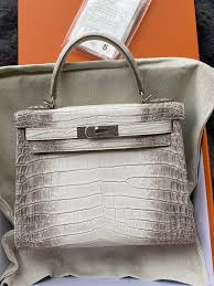 Túi Hermes Kelly da cá sấu bạch tạng - Hồng Nhung Luxury