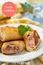 Crepe Roulee Au Jambon Et Fromage Frais Recette Jambon Et Fromage Recettes De Cuisine Recette Facile Et Rapide